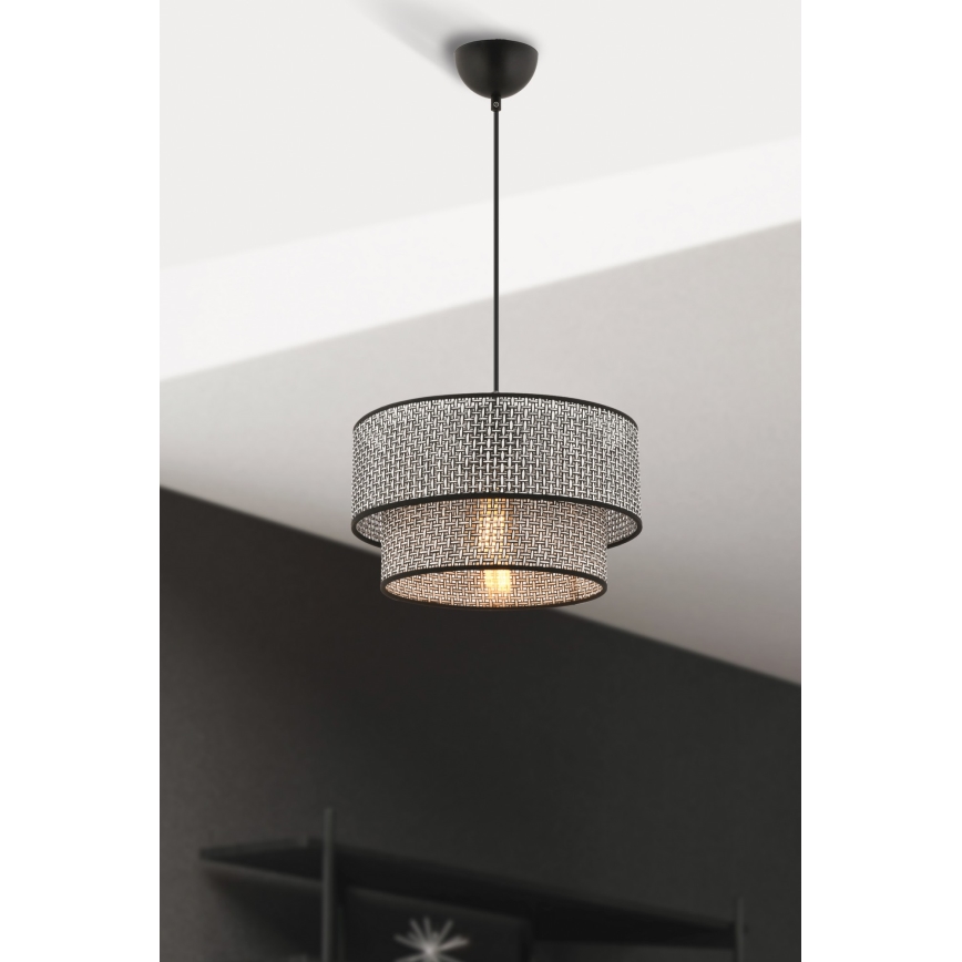 Pendellamp ECHO aan snoer 1xE27/60W/230V grijs/zwart