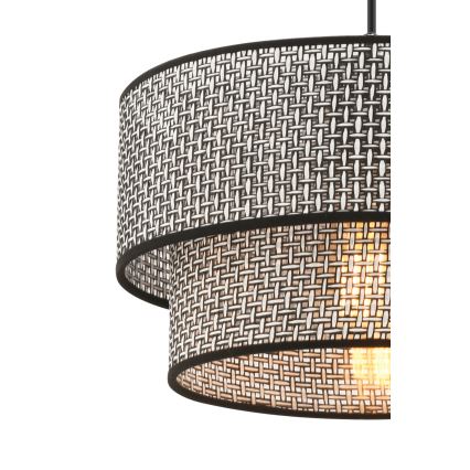 Pendellamp ECHO aan snoer 1xE27/60W/230V grijs/zwart