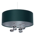 Pendellamp met kabel BUBBLE 1xE27/60W/230V Ø 40 cm groen