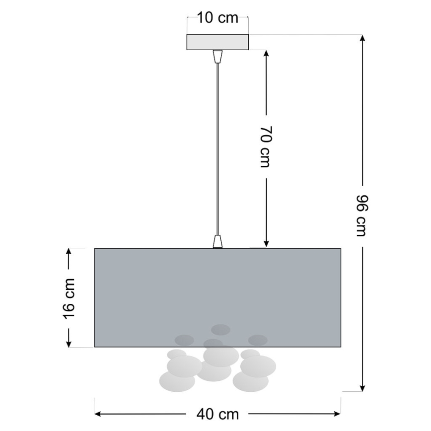 Pendellamp met kabel BUBBLE 1xE27/60W/230V Ø 40 cm groen