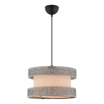 Pendellamp met kabel HALO 1xE27/60W/230V beige/grijs