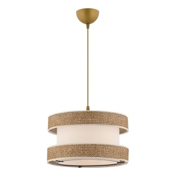 Pendellamp met kabel HALO 1xE27/60W/230V crème/beige