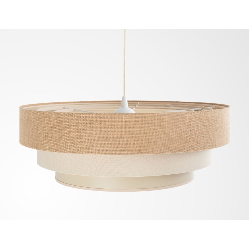 Pendellamp met kabel TRINITI 1xE27/60W/230V Ø 40 cm beige/crème