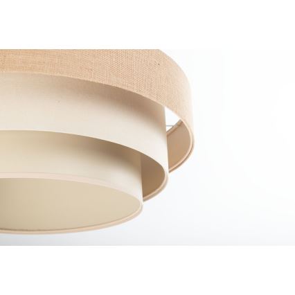 Pendellamp met kabel TRINITI 1xE27/60W/230V Ø 40 cm beige/crème