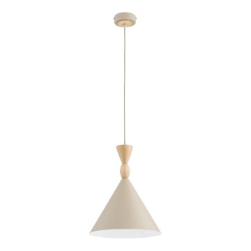 Pendellamp met snoer FERYT 1xE27/15W/230V beige