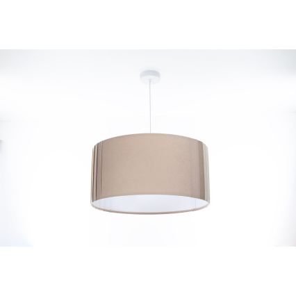 Pendellamp met snoer STRIPES 1xE27/60W/230V Ø 60 cm beige