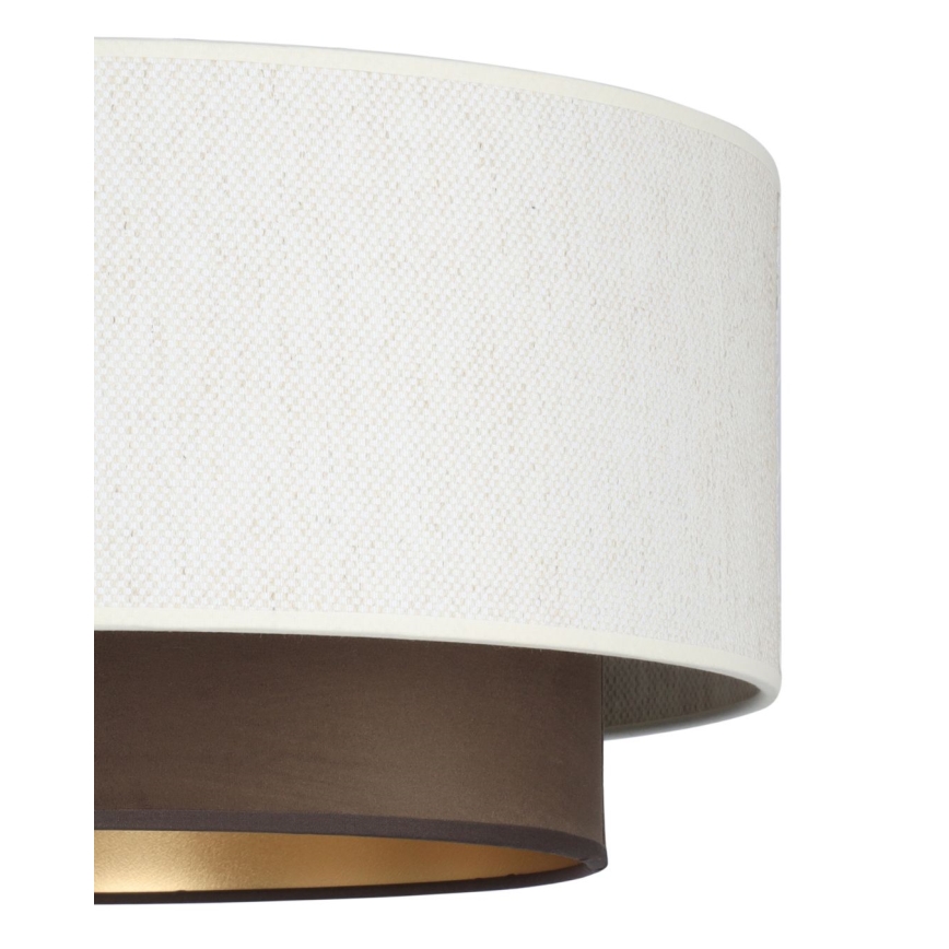 Pendellamp NATIA met kabel 1xE27/60W/230V Ø 45 cm wit/bruin