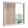 Penderie avec miroir SANTINO 203x215 cm blanc/chêne craft