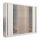 Penderie avec miroir SANTINO 250x215 cm blanc/chêne craft