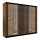 Penderie avec miroir SANTINO 250x215 cm chêne craft/noir