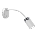 Petite lampe flexible JOKER 1xGU10/8W/230V blanc/chrome mat