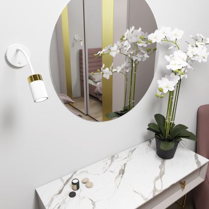 Petite lampe flexible JOKER 1xGU10/8W/230V blanc/doré