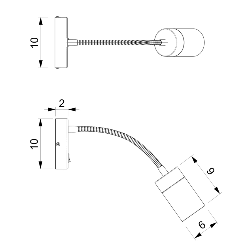 Petite lampe flexible JOKER 1xGU10/8W/230V blanc/doré
