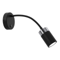 Petite lampe flexible JOKER 1xGU10/8W/230V noir/chrome mat