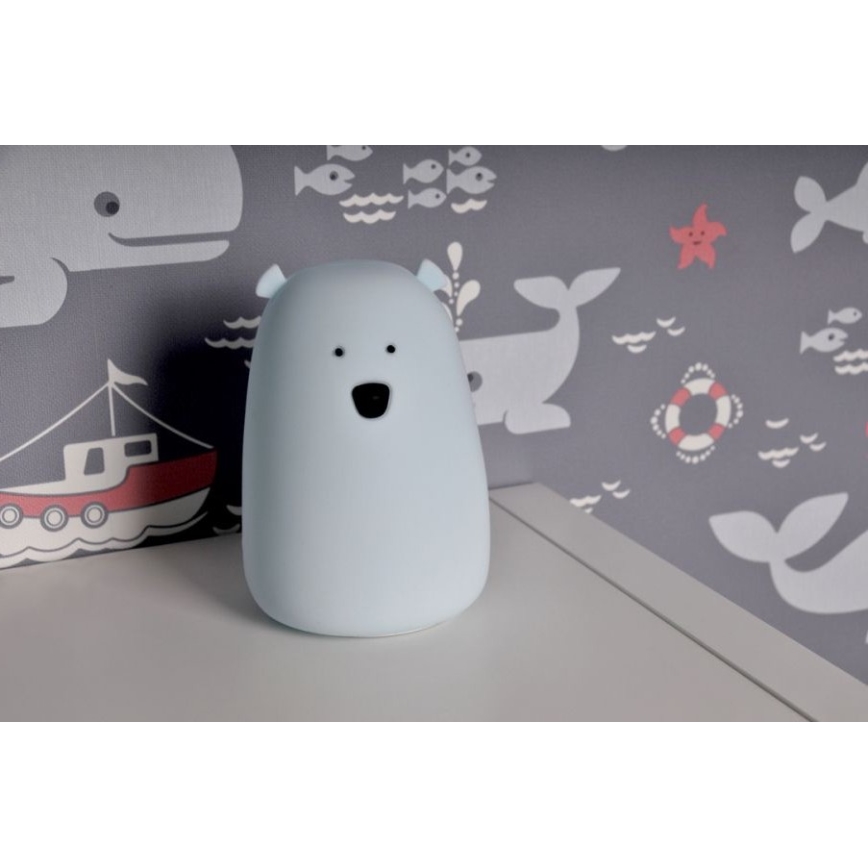 Petite lampe tactile LED RVB pour enfants BEAR LED/0,8W/5V bleu