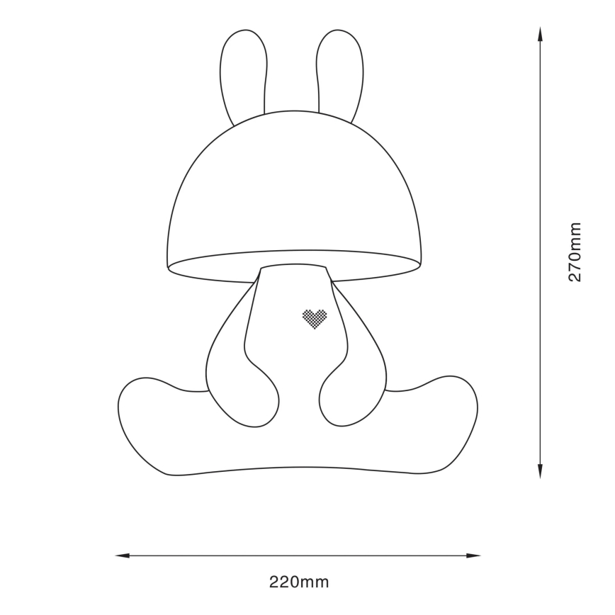Petite lampe tactile pour enfants à intensité variable FANCY LED/2,5W/3,7V 1200 mAh noir/rouge
