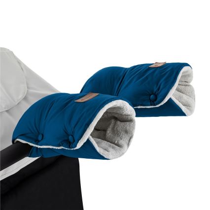 PETITE&MARS - SET Kinder voetenzak 3-in-1 JIBOT + muffs voor kinderwagen blauw
