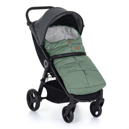 PETITE&MARS - SET Kinder voetenzak 3-in-1 JIBOT + muffs voor kinderwagen JASIE groen