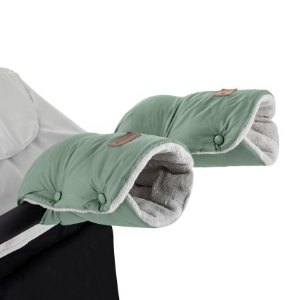 PETITE&MARS - SET Kinder voetenzak 3-in-1 JIBOT + muffs voor kinderwagen JASIE groen
