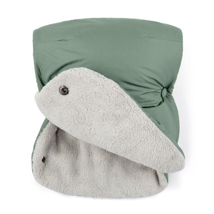 PETITE&MARS - SET Kinder voetenzak 3-in-1 JIBOT + muffs voor kinderwagen JASIE groen