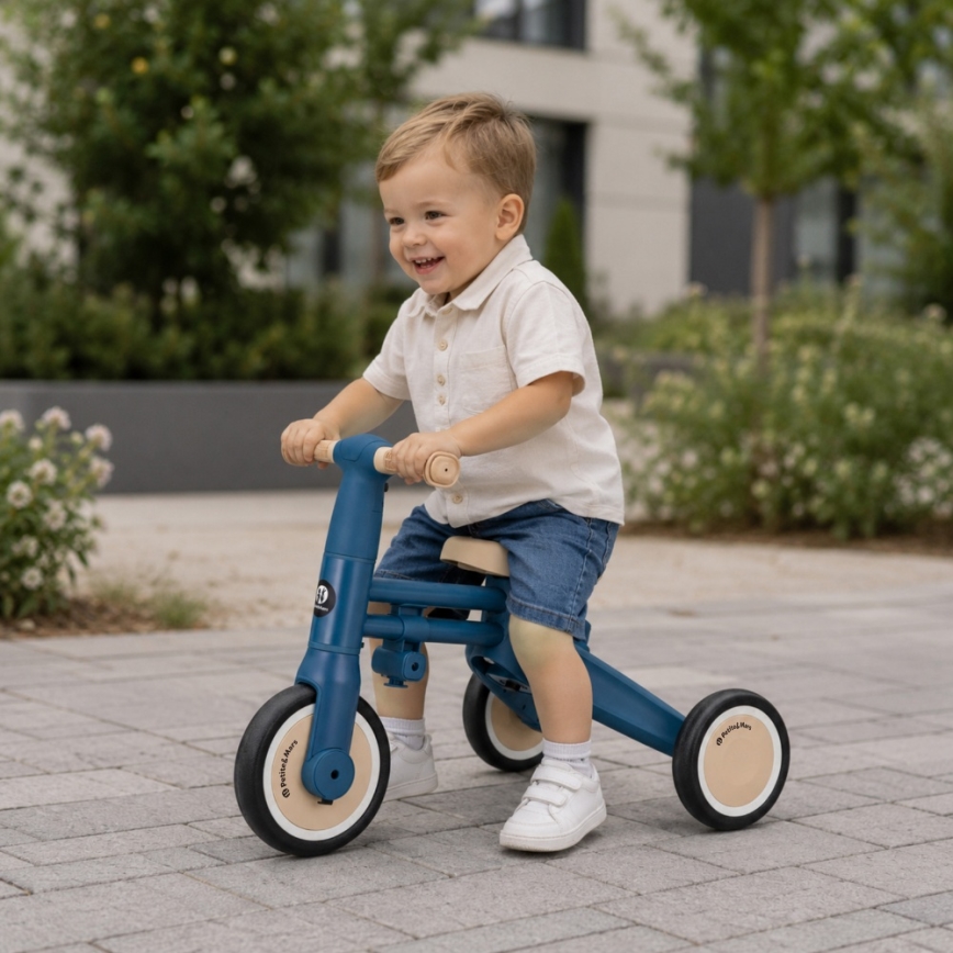 PETITE&MARS - 4-in-1 kinderdriewieler DRIFT oceaanblauw