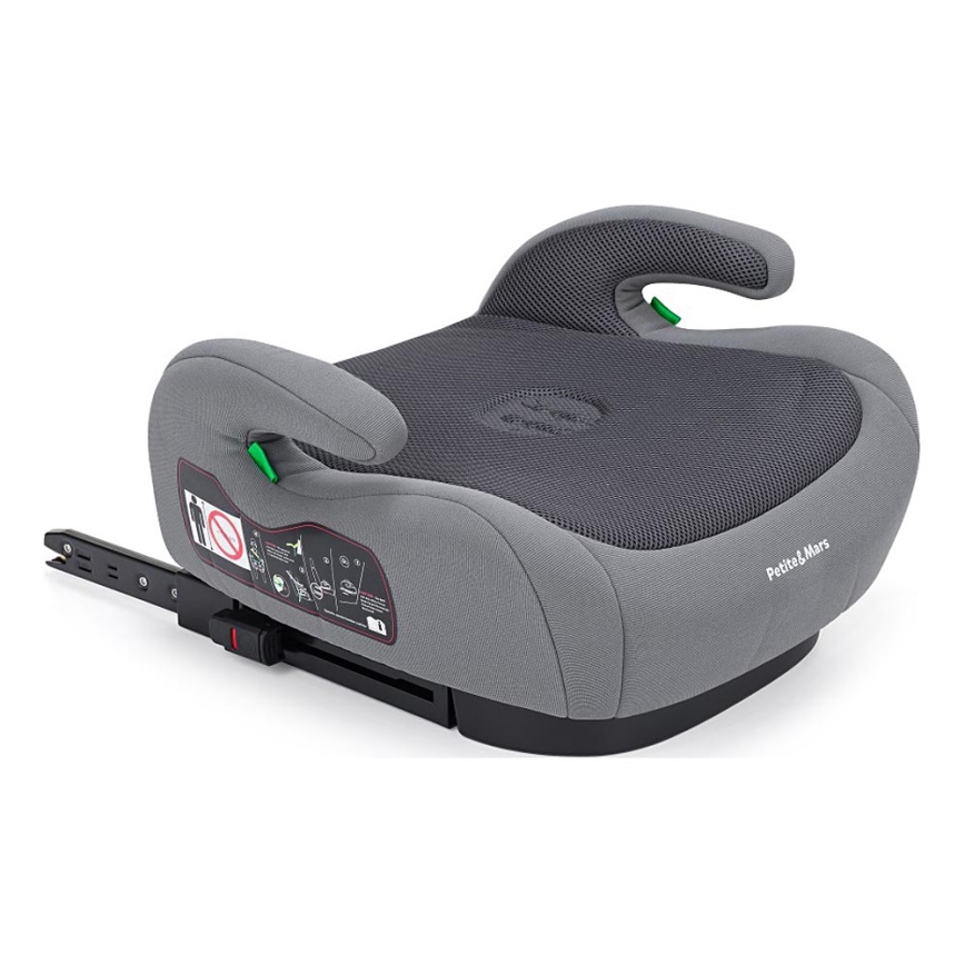 PETITE&MARS - Autoverhoger stoel OPTIMUS PRO i-Maat 125-150 cm (22-36 kg) grijs