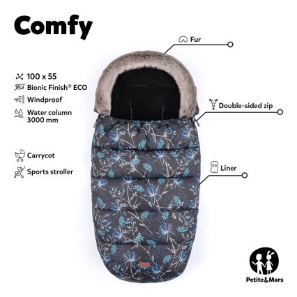 PETITE&MARS - Baby voetenzak 4in1 COMFY Pastel Peach oranje
