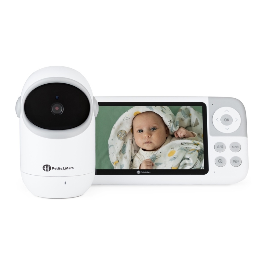 PETITE&MARS - Babymonitor met beeldscherm EVE 5.0 3,8V 3050 mAh