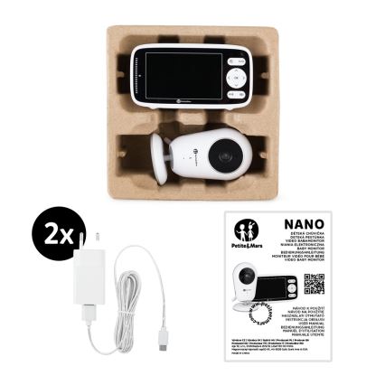 PETITE&MARS - Babyphone vidéo NANO 4.0 3,7V 1760 mAh