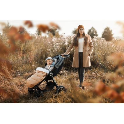 PETITE&MARS - Chancelière pour bébé 4en1 COMFY Elegant Caramel/Beige marron