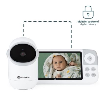 PETITE&MARS - Écoute-bébé avec moniteur EVE 5.0 3,8V 3050 mAh