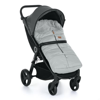 PETITE&MARS - Ensemble chancelière 3 en 1 pour bébé JIBOT + moufles pour poussette JASIE gris clair