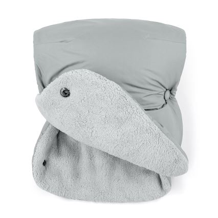 PETITE&MARS - Ensemble chancelière 3 en 1 pour bébé JIBOT + moufles pour poussette JASIE gris clair