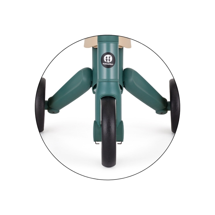 PETITE&MARS - Kinderdriewieler 4-in-1 DRIFT Misty Green