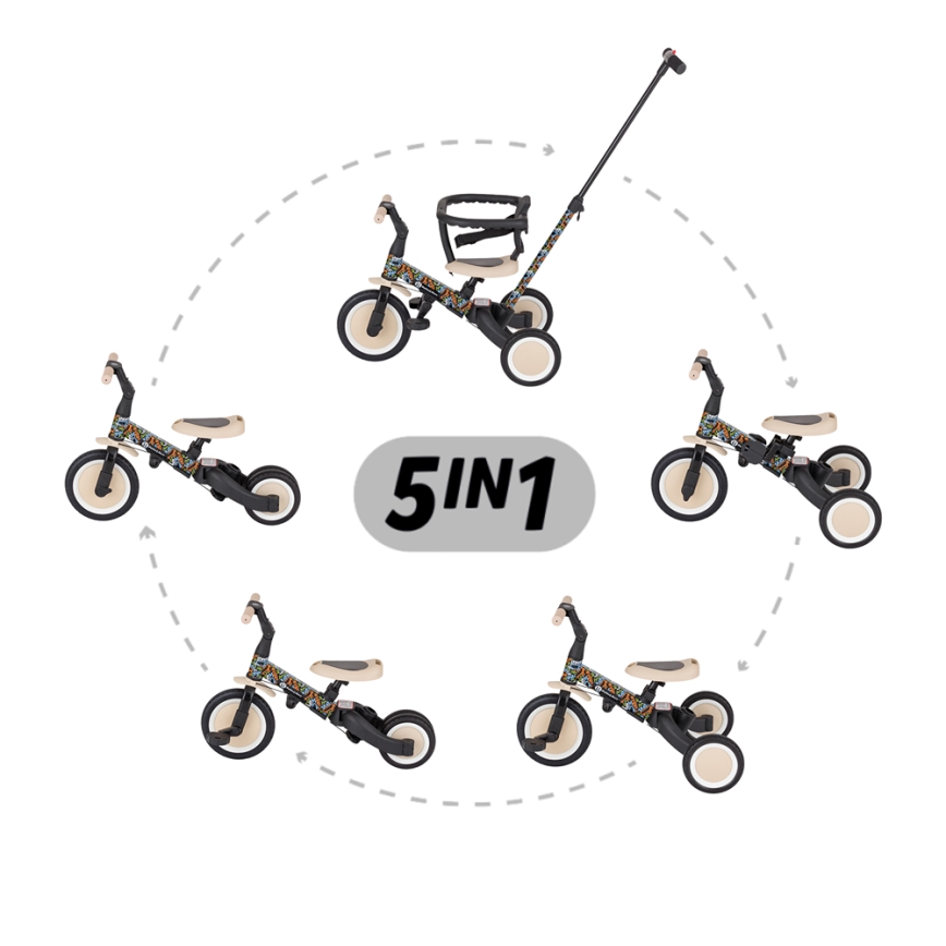 PETITE&MARS - Kinderdriewieler 5-in-1 TURBO LIMITED City Beat