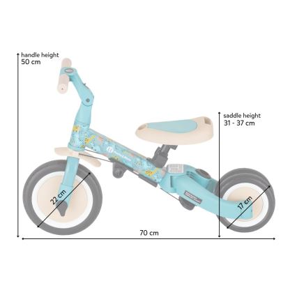 PETITE&MARS - Kinderdriewieler 5-in-1 TURBO LIMITED Dino Park