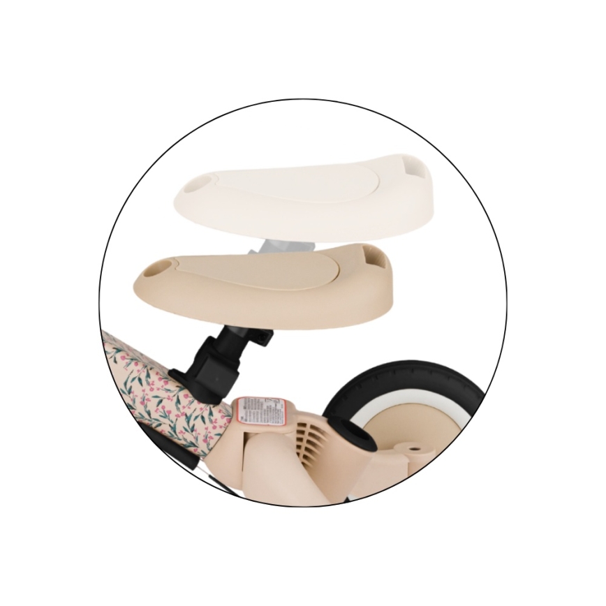 PETITE&MARS - Kinderdriewieler 5-in-1 TURBO LIMITED Pink Meadow