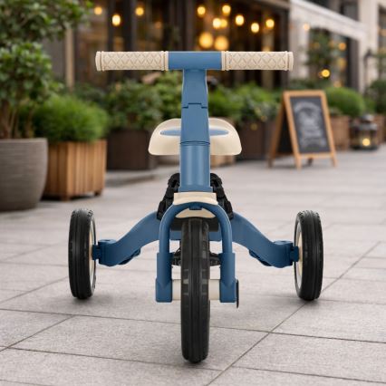 PETITE&MARS - Kinderdriewieler 5-in-1 TURBO PLUS Oceaanblauw