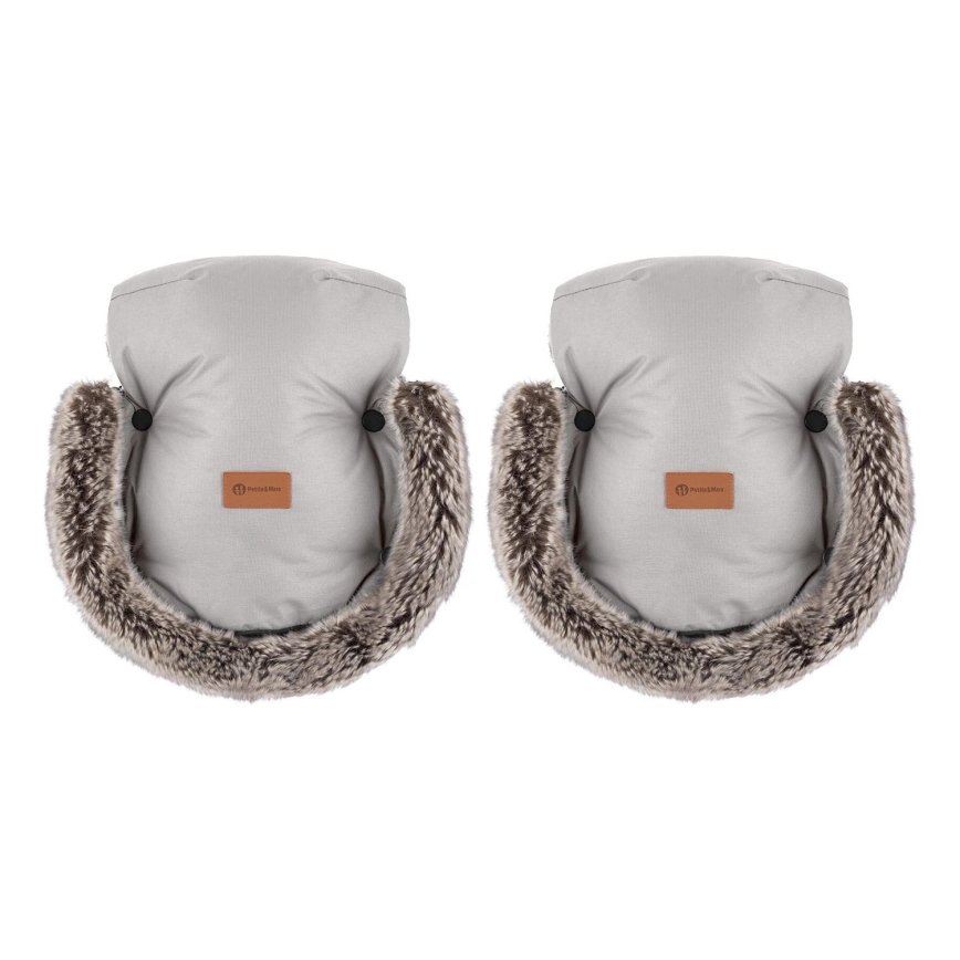 PETITE&MARS - Kinderwagen handwarmer FURRY Champagne Shower