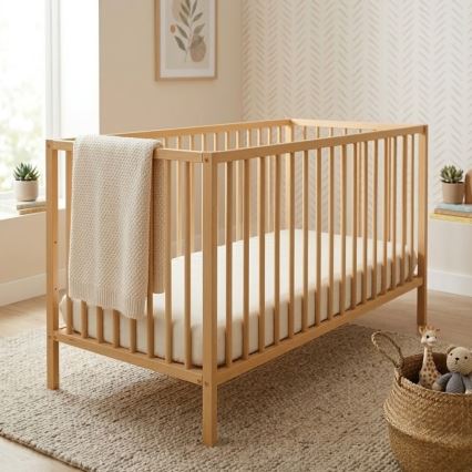 PETITE&MARS - Lit bébé NELA en hêtre 120x60 cm