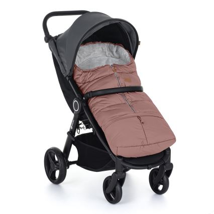 PETITE&MARS - LOT Chancelière bébé 3en1 JIBOT + manchons pour poussette JASIE rose