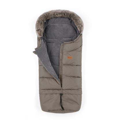 PETITE&MARS - LOT Chancelière pour bébé 4en1 ARCTIC + cache-mains pour poussette FURRY Mocha Mousse