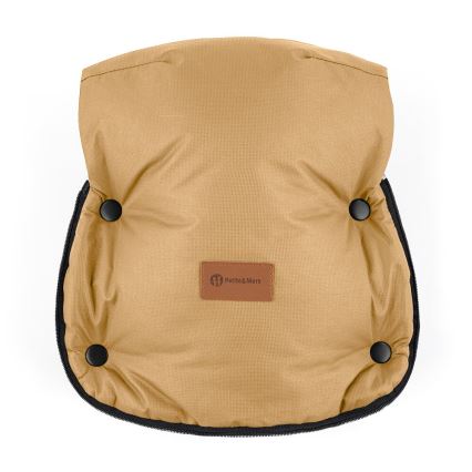 PETITE&MARS - LOT Chancelière pour bébé 4en1 COMFY + cache-mains pour poussette FURRY Elegant Caramel