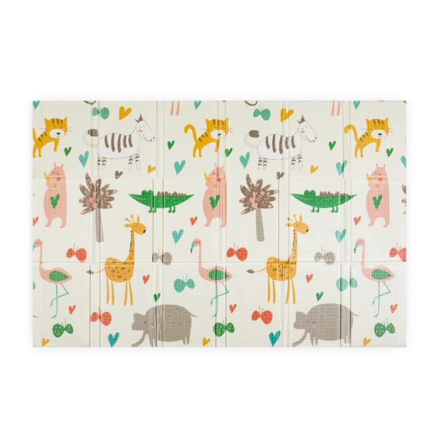 PETITE&MARS - Opvouwbare speelmat CAMPY Dieren&Hexagon