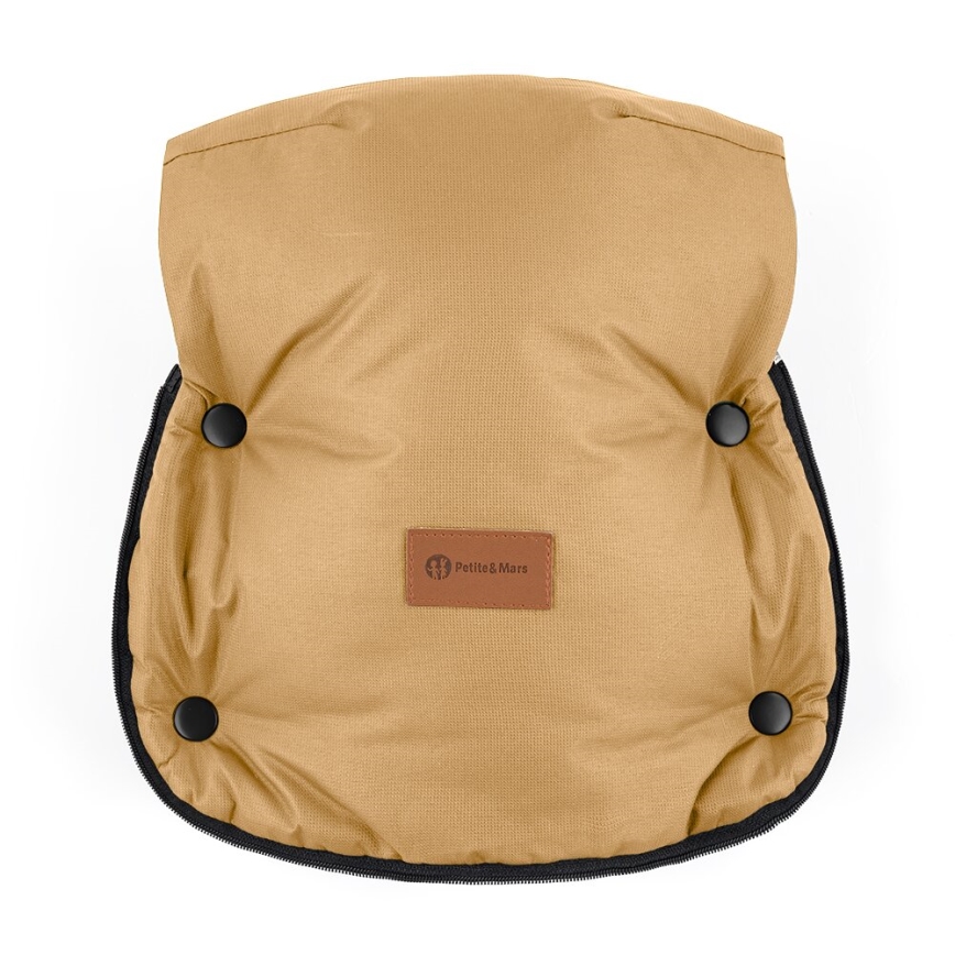PETITE&MARS - SET Kinderwagenfußsack 4in1 COMFY + Handwärmer für Kinderwagen FURRY Elegant Caramel