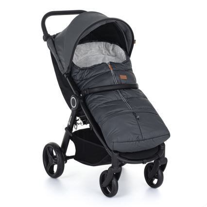 PETITE&MARS - SET Baby Trappelzak 3in1 JIBOT + handwarmers voor een Kinderwagen JASIE grijs