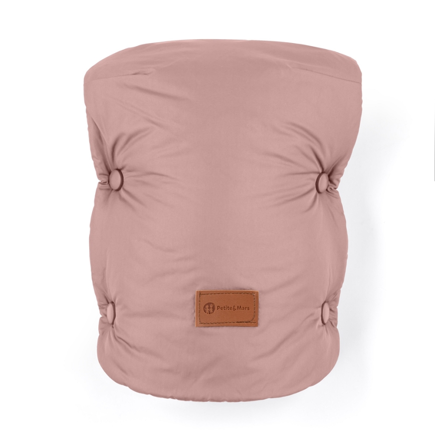 PETITE&MARS - SET Baby Trappelzak 3in1 JIBOT + handwarmers voor een Kinderwagen JASIE roze