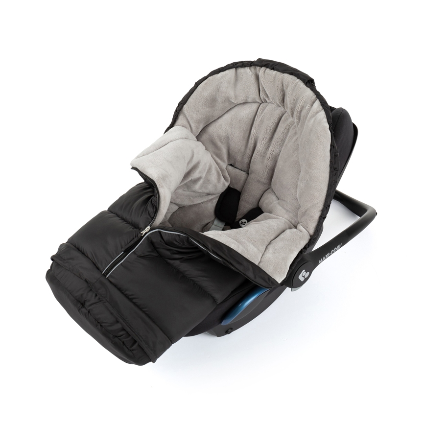 PETITE&MARS - SET Baby Trappelzak 3in1 JIBOT + handwarmers voor een kinderwagen JASIE zwart