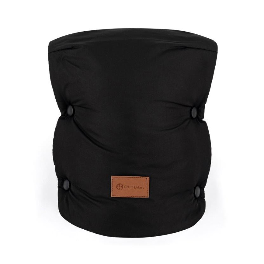 PETITE&MARS - SET Baby Trappelzak 3in1 JIBOT + handwarmers voor een kinderwagen JASIE zwart