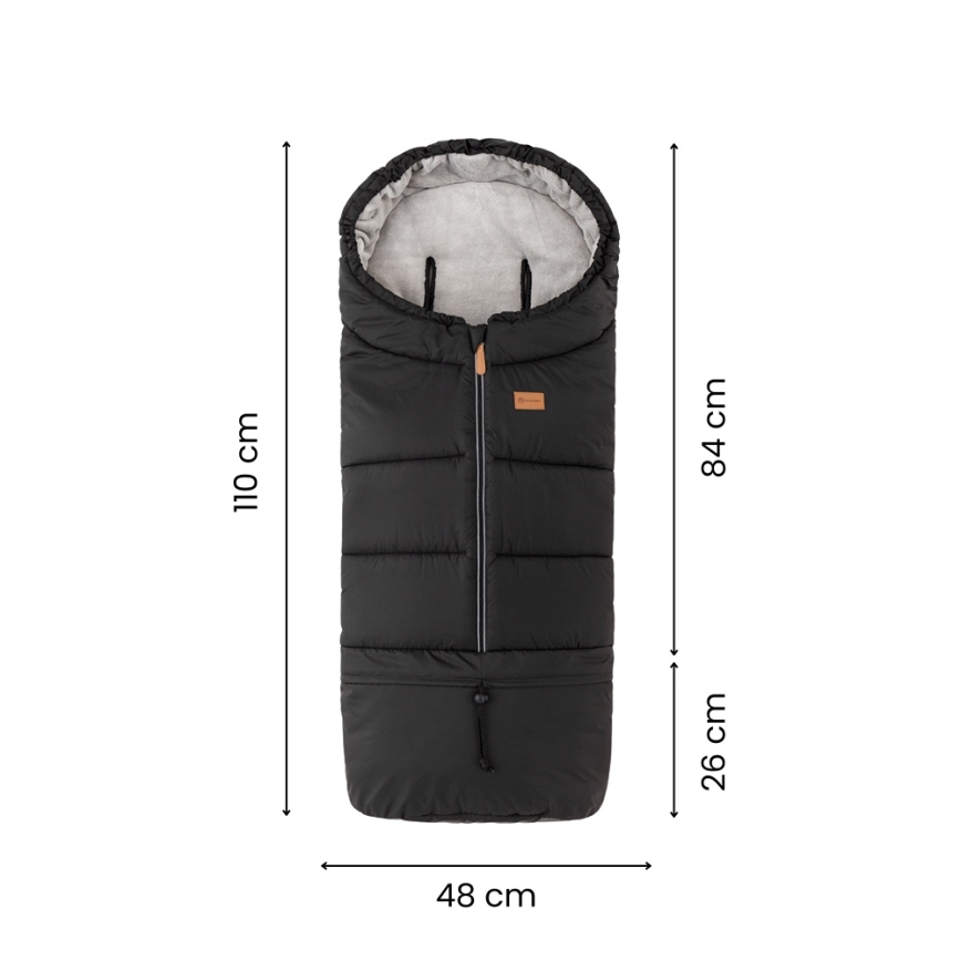 PETITE&MARS - SET Baby-voetenzak 3-in-1 JIBOT + handmoffen voor kinderwagen JASIE lichtgrijs